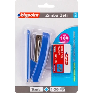 | Zımba Makinesi Seti No: 10, Mavi,12 Sayfaya Kadar Zımbalama, 1000 Adet No:10 Zımba Teli Dahil