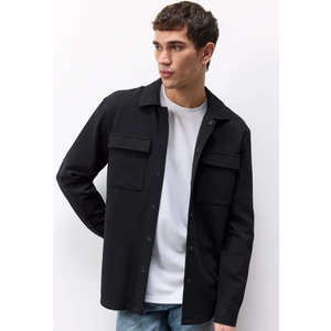 Regular Fit Çift Cepli Twill Uzun Kollu Gömlek E7689AX25SP
