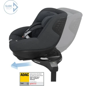 Pearl 360 Pro Dünyanın İlk Kızaklı, Araç Dışına Çıkabilen 360 Dönebilen Yatabilen İsofix Bazalı Bebek Oto Koltuğu 0-18 kg Authentic Graphite