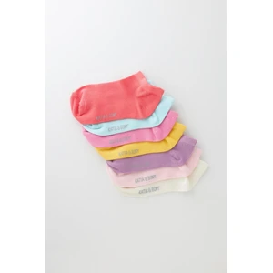 Katia & Bony Kız Çocuk 7 Li Paket Renkli  Step Çorap Çok Renkli