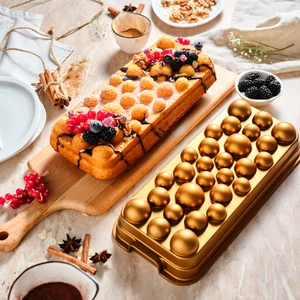 Aster Baton Döküm Kek Kalıbı Gold 33,5 Cm