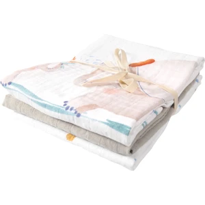 Casadora Baby Oli  Pamuk, Yıkanmış 3'lü Müslin Örtü Seti - 55X55CM