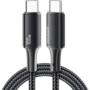 0.25CM Pd 100W Süper Hızlı Type-C To Type-C Şarj Data Kablosu E-Marker Çipli Akıllı Şarj Kablosu