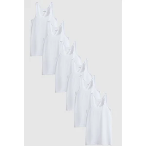 Twn Beyaz Standart Fit Nefes Alabilen Teri Emen  Pamuklu 6'lı Atlet