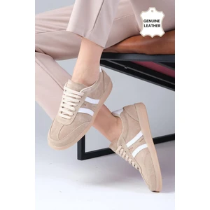 Mio Gusto Valda Süet Bej Renk Kadın Spor Ayakkabı