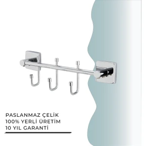 Çelik Banyo Igk Yapı - Çelik Banyo Vizyon Üçlü Askılık (VZ10-009)