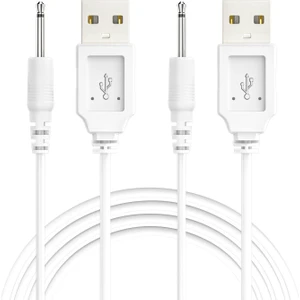 Pembe Tilki Vibratör Için Dc Uçlu USB Şarj Kablosu 30 cm