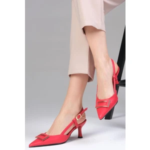 Mio Gusto Larisa Kırmızı Renk Kadın Topuklu Ayakkabı