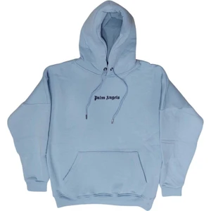 Palm Angels Erkek Açık Mavi Kapüşonlu Owersize Salaş Üç Iplik Sweat Shirt Esk-Plma
