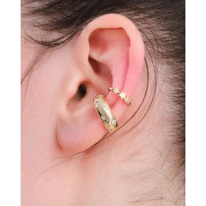 Gold Renk 2’li Yıldız Zirkon Taşlı Earcuff Seti
