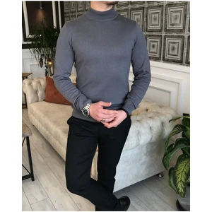 Slim Fit Yarım Balıkçı Yaka Triko Kazak