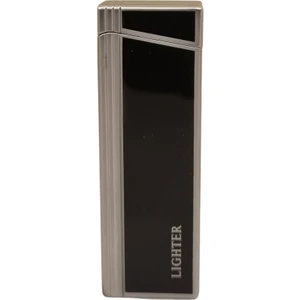 Premium Quality Gümüş - Siyah Tek Torch Pürmüz Metal Puro Çakmağı