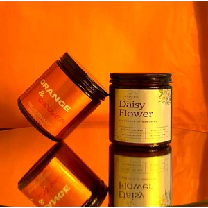 Dekoratif Hediyelik Daisy Flower: Papatya Kokulu Mum, Taze ve Yatıştırıcı Papatya Esansı Malzeme:  Doğal Vegan Soya Wax 390 gr (Büyük Boy)