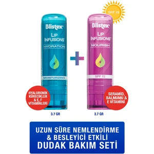 Uzun Süreli Nemlendirici Dudak Bakımı Lip Infusions Hydration+Lip Infusions Nourish