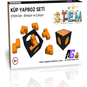 Alpgen Robotics Stem Küp Yapboz Seti - 7 Parçalı Geometrik Zeka Oyunu