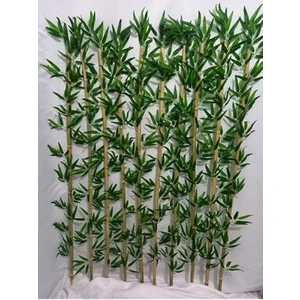 Yapay Yapraklı Bambu Çubuğu 90 cm 10 Adet