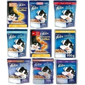 Karışık Kedi Yaş Mama 10 Adet