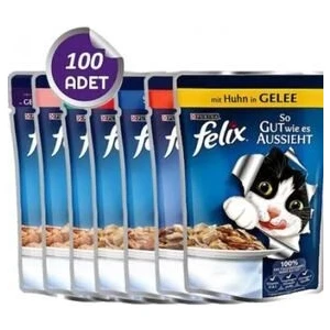 Felix Purina Felix Karışık Kedi Yaş Maması 100 Adet x 100 gr