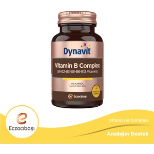 Vitamin B Complex 50 Kapsül - B1-B2-B3-B5-B6-B12 Vitamini