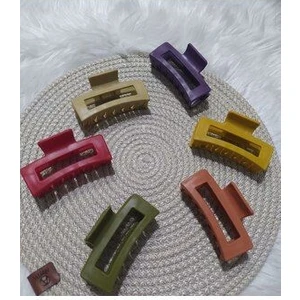 Modahafsa Renkli Kadın 8cm Mandal Toka 6'lı Set
