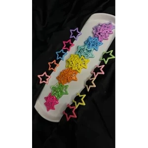 10 Adet Renkli Yıldız Cıt Cıt Toka