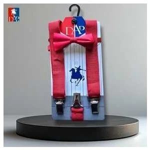Dapwear's Erkek Çocuk 1-9 Yaş Pantolun Askısı ve Papyon Takımı