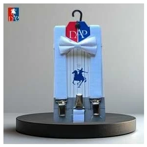 Erkek Çocuk 1-9 Yaş Pantolon Askısı ve Papyon Takımı