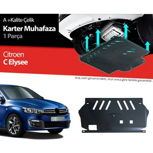 Citroen C. Elysee Çelik Karter Muhafaza Koruma 2013 2014 2015 2016 2017 2018 2019 2020 2021 2022 2023