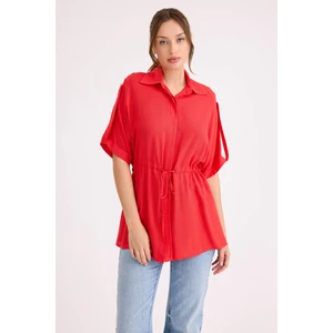 Beli Lastikli Düşük Omuz Salaş Bluz