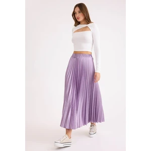 Beli Lastikli Piliseli Midi Boy Saten Etek