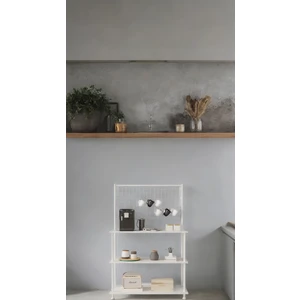 Çevir Kur Beyaz Bd Kahve Köşesi Dolabı, Mutfak Standı, Mutfak Dolabı, Mutfak Düzenleyici 71x136x35 cm