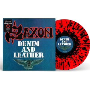 Saxon / Denim And Leather (40TH Anniversary - Red W/ Black Splatter Vinyl) (Plak)