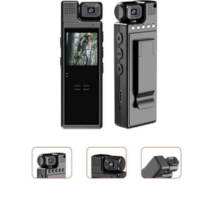 Cmr-19 Siyah 4K 180 Derece Vücut Kamerası Wifi Gece Görüşlü Aksiyon Kamerası