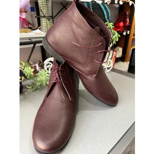 Bordo Deri Kısa Konç Tango-Swıng-Solo-Dans Botu