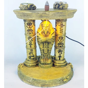 Antik Mısır Sarcophagus Lahit Işıklı Geriakış Tütsülük (Amber Işıklı)
