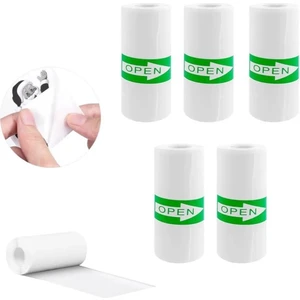 5 Adet Termal Yazıcı Yapışkanlı Rulo Etiket Sticker - Yapışkanlı Termal Rulo Mini Yazıcı Etiket Rulo