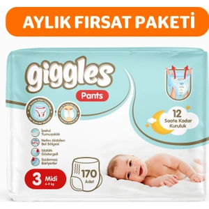 Pants Külotlu Bebek Bezi 3 Numara Midi 170 Adet
