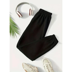 Lifylife Siyah Unisex Lastik Paça Eşofman Altı