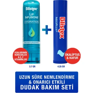 Uzun Süreli Nemlendirici Lip Infusions Hydration+Kuru ve Çatlamış Dudaklara Onarıcı Medplus Stick