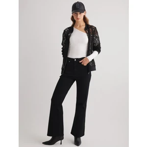 JUST UNIQUE DENIM J.U.D Milan 96 Yüksek Bel Siyah İspanyol Flare Bootcut Jeans Kadın