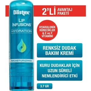Uzun Süreli Nemlendirici Dudak Bakımı Lip Infusions Hydration  3,7g X2