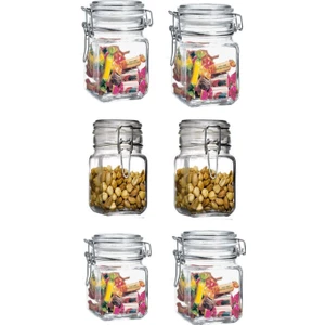 Cam Kapaklı Kelepçeli 6'lı Kavanoz Seti 1050 cc 97626