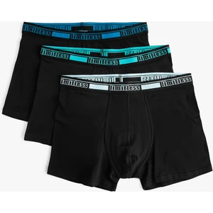 3'lü Boxer Seti Slogan Baskılı Pamuklu