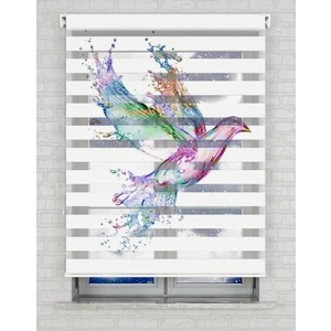 AD Home Renkli Sulu Kuş Baskılı Zebra Perde - Gece Gündüz Kullanıma Uygundur - Mutfak Perdesi | Kokusuz Mürekkeple Basılmış  Zebra Perdeler ile Sende Tarzını Yansıt! | 1 Dakikada Pratik Montaj