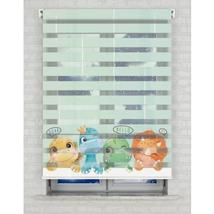 AD Home Şirin Yavru Dinazorlar Baskılı Zebra Perde - Gece Gündüz - Çocuk Odası Perdesi | Kokusuz Mürekkeple Basılmış  Zebra Perdeler ile Sende Tarzını Yansıt! | 1 Dakikada Pratik Montaj