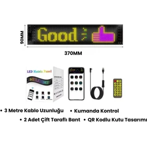 Matrix LED Panel Cama Yapışan Kişiselleştirilebilir Yazı Görsel Telefon Kontrollü LED Ekran