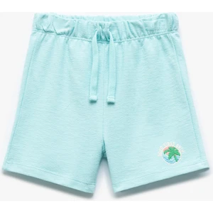 Pamuklu Nakış Detaylı Beli Bağlamalı Şort