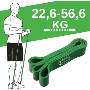 Powerband Direnç Lastiği ve Egzersiz Bandı Yeşil Heavy 208CMX45MMX4.5MM