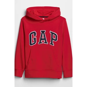 Erkek Çocuk Kırmızı Gap Logo Kapüşonlu Sweatshirt