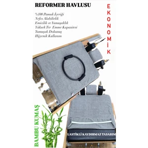 Reform Pazar Pilates Reformer Havlusu Kaydırmaz Gri